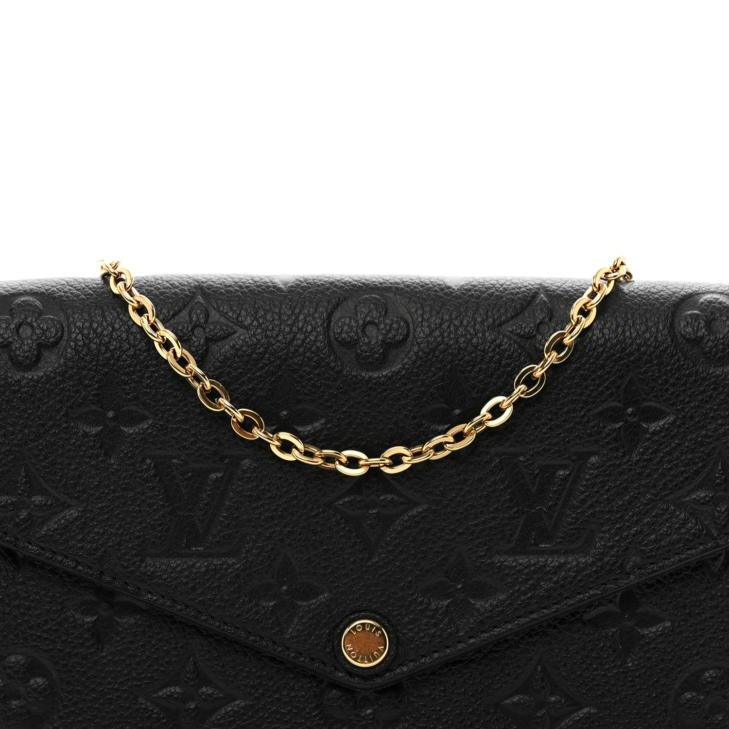 Louis Vuitton Empreinte Pochette Felicie Chain Wallet Black 6 of 11