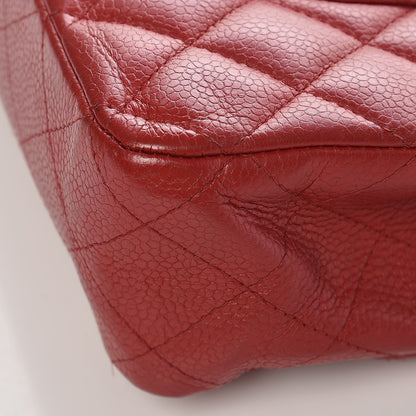 Chanel Caviar Quilted Medium Double Flap Red 13 of 17