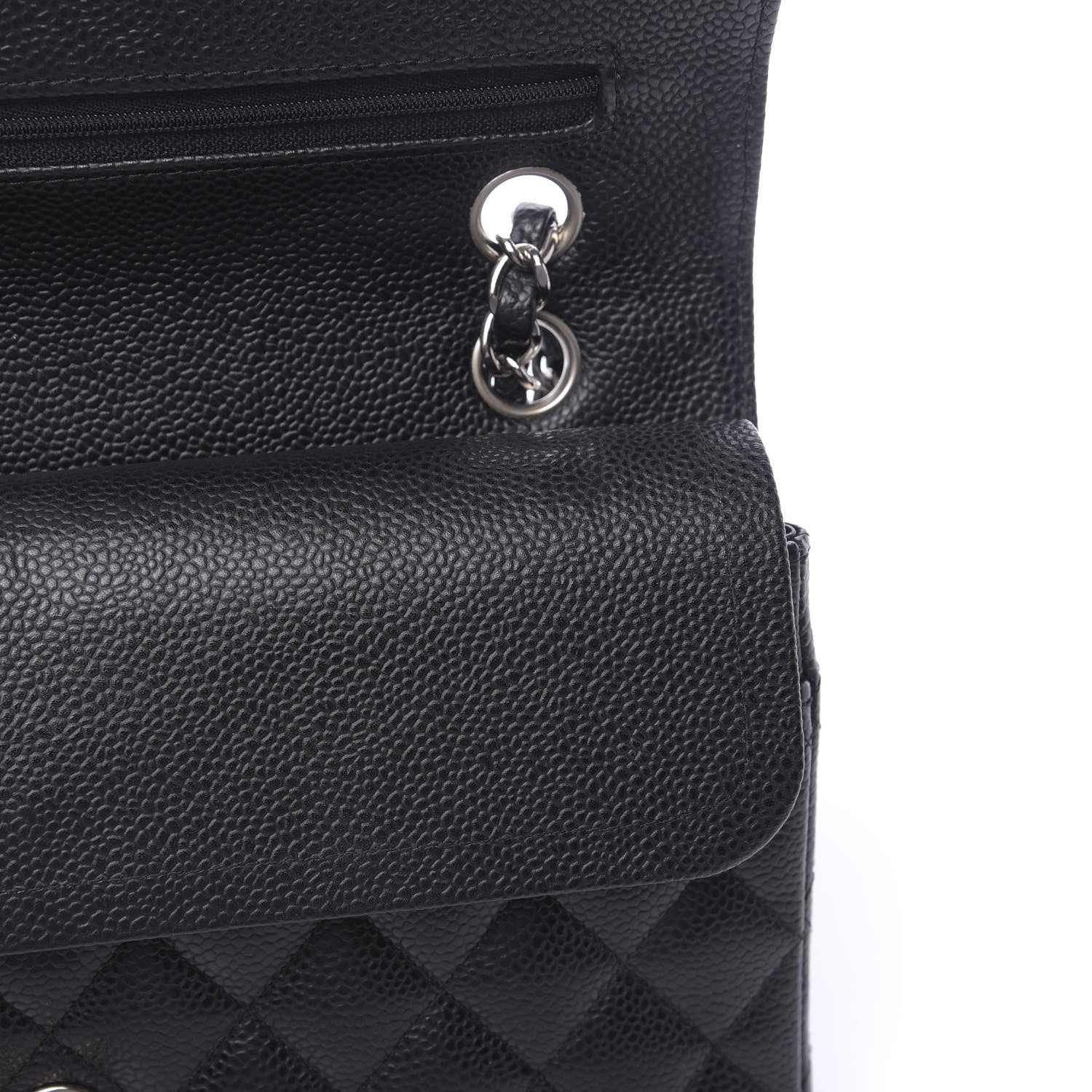 Chanel Caviar Quilted Medium Double Flap Black 11 of 14