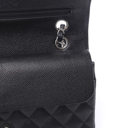 Chanel Caviar Quilted Medium Double Flap Black 11 of 14