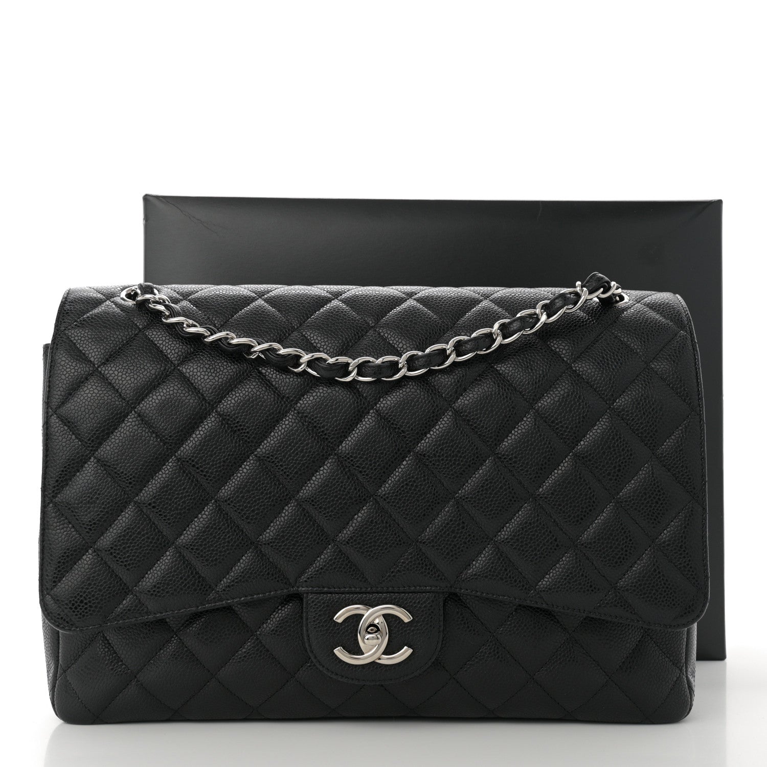 Chanel Caviar Quilted Maxi Double Flap Black 13 of 13