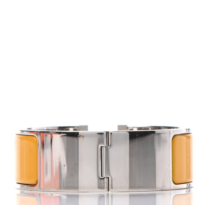 Hermes Enamel Wide Clic Clac H Bracelet GM Jaune Soleil 3 of 4