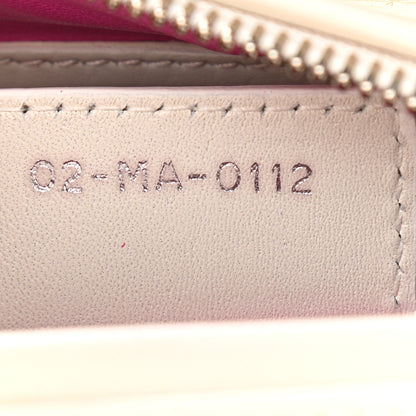 Christian Dior Lambskin Stitched Cannage Medium Lady Dior Pink White 7 of 12
