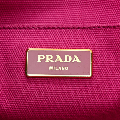 Prada Canapa Logo Shopping Tote Fuxia 6 of 12