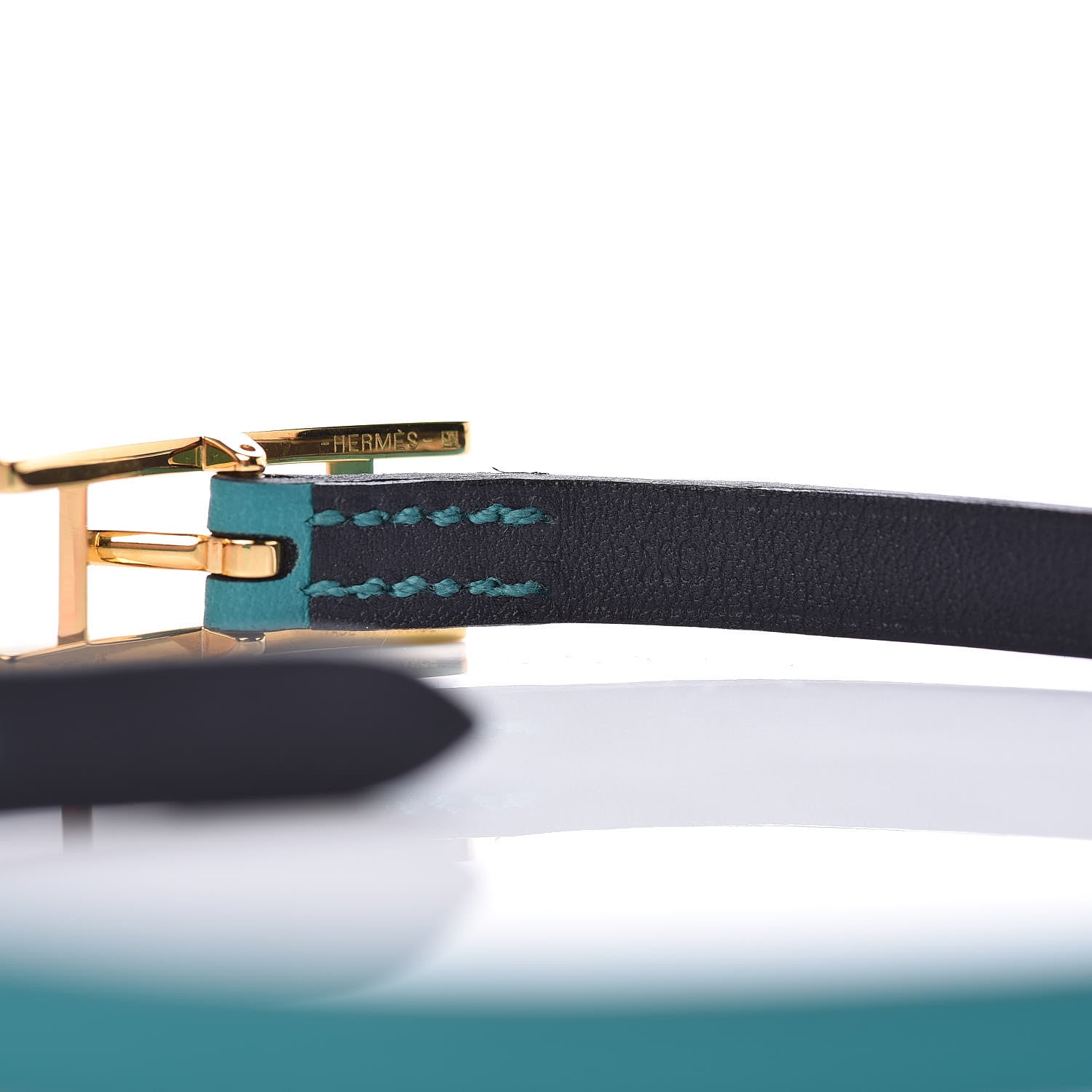 Hermes Swift Behapi Double Tour Bracelet XS Malachite Black 5 of 8