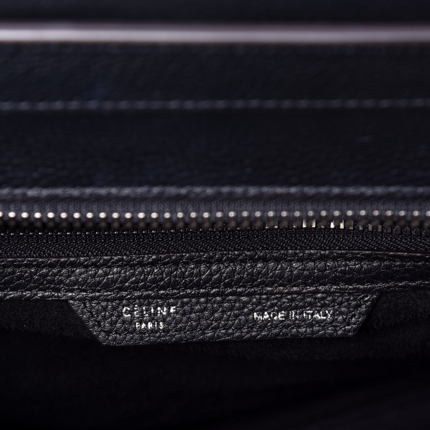 Drummed Calfskin Mini Luggage Black