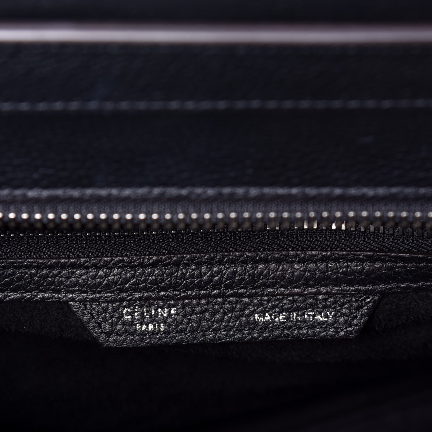 Celine Drummed Calfskin Mini Luggage Black 6 of 8