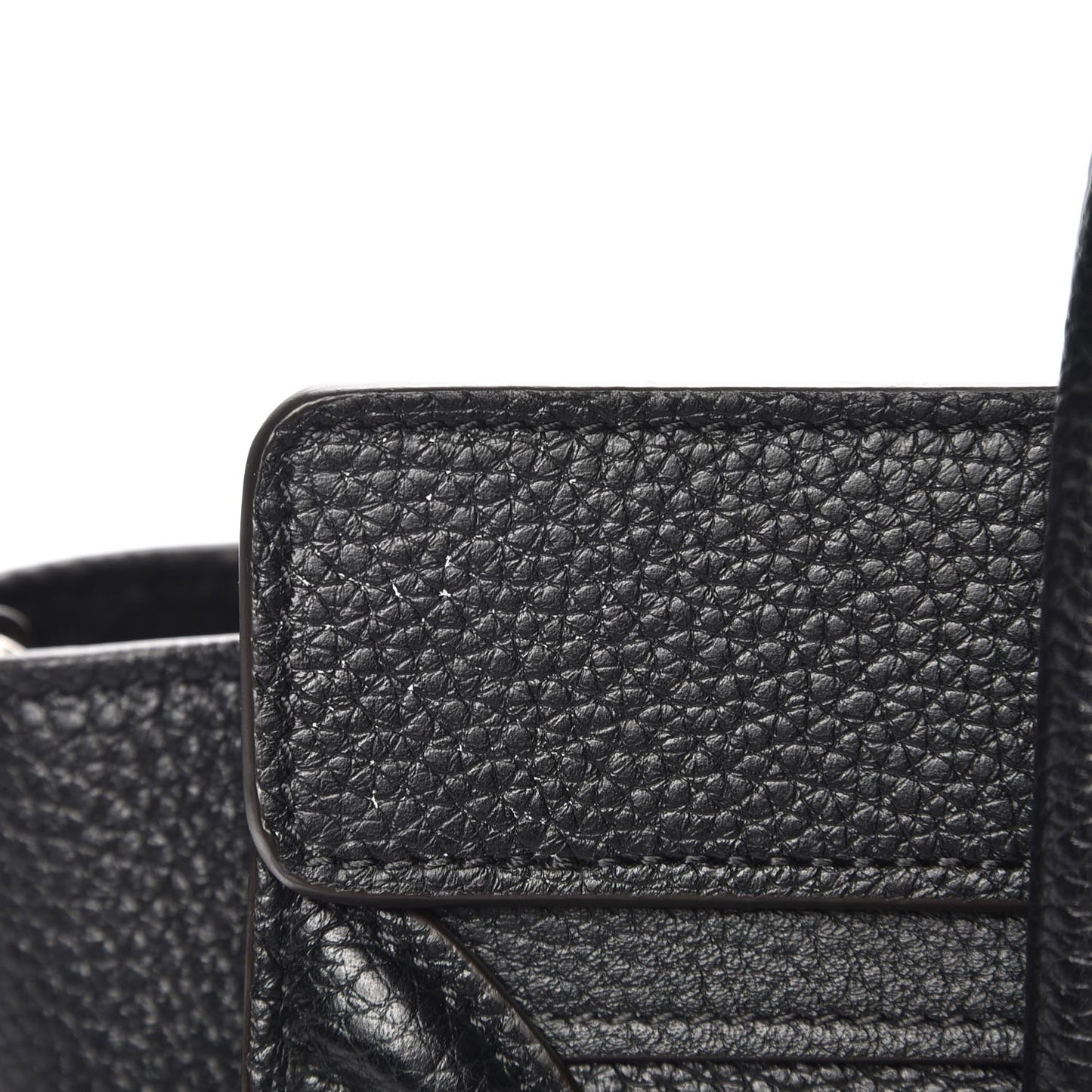 Drummed Calfskin Nano Luggage Black