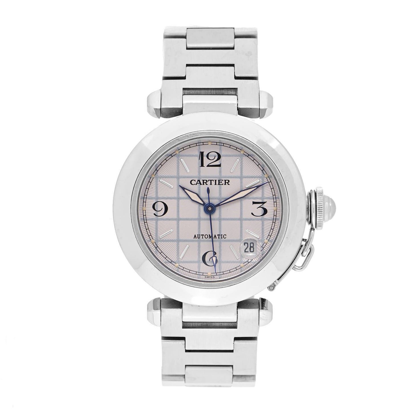 Stainless Steel 35mm Pasha C Automatic Watch Salmon