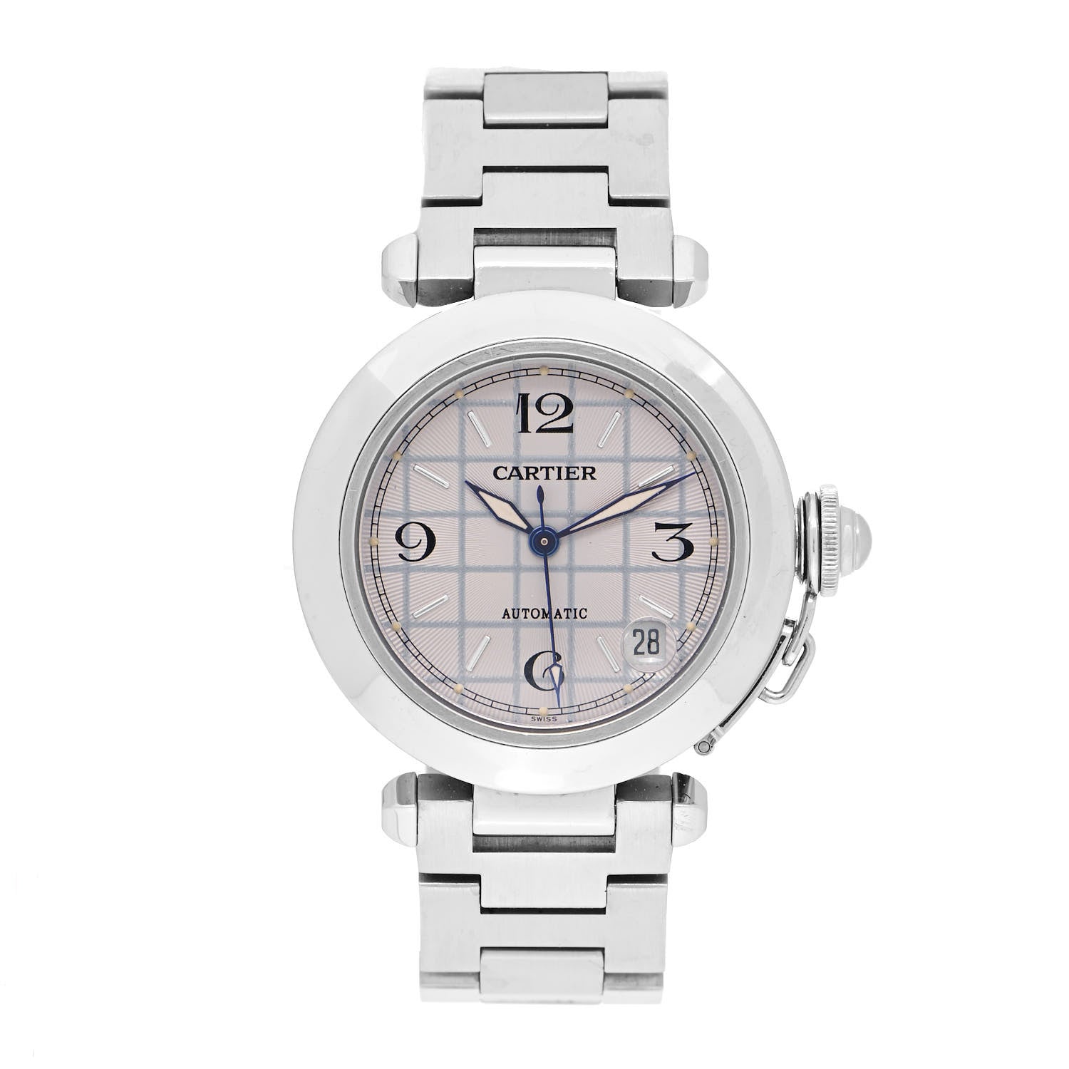 Cartier Stainless Steel 35mm Pasha C Automatic Watch Salmon 1 of 5