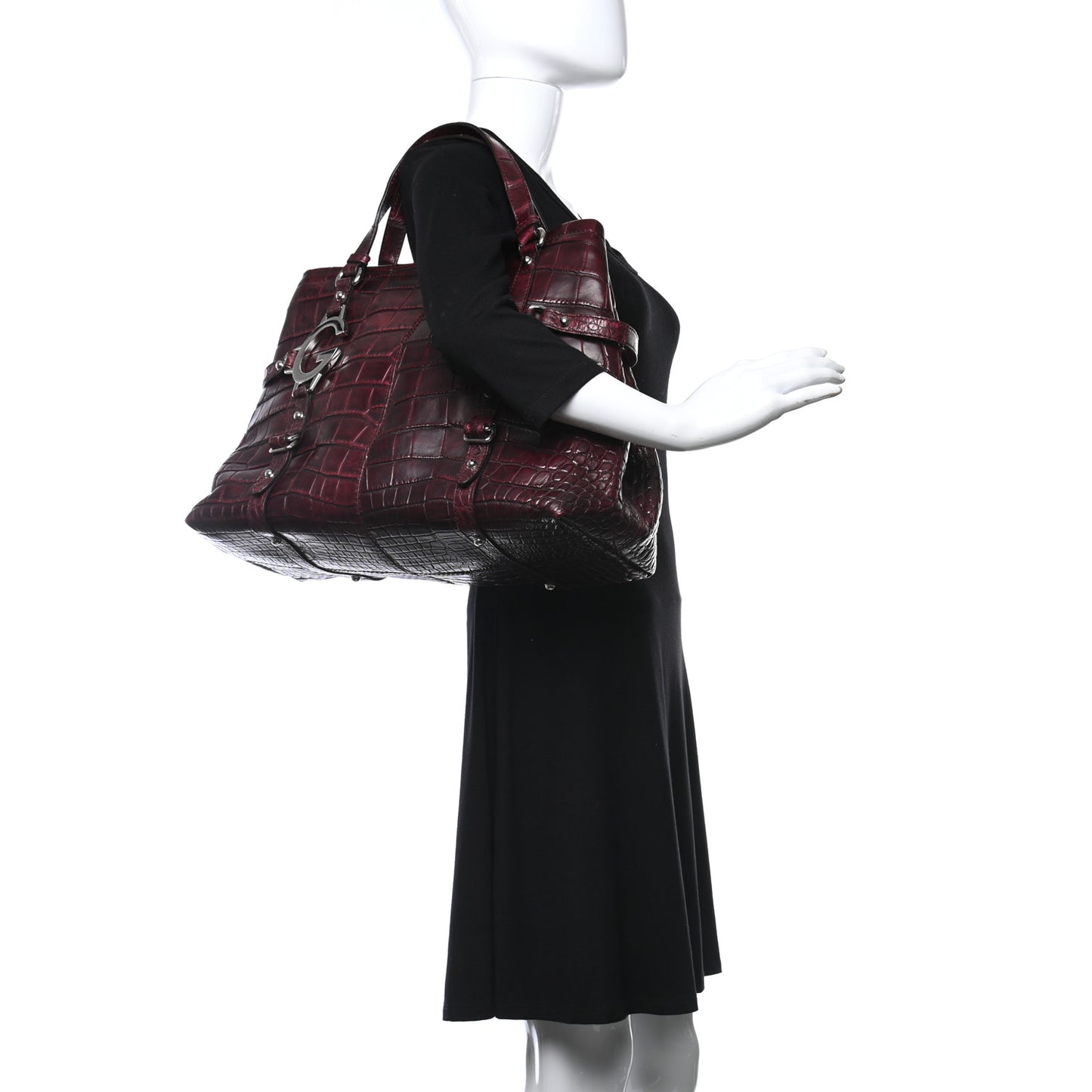 Crocodile Shoulder Bag Red