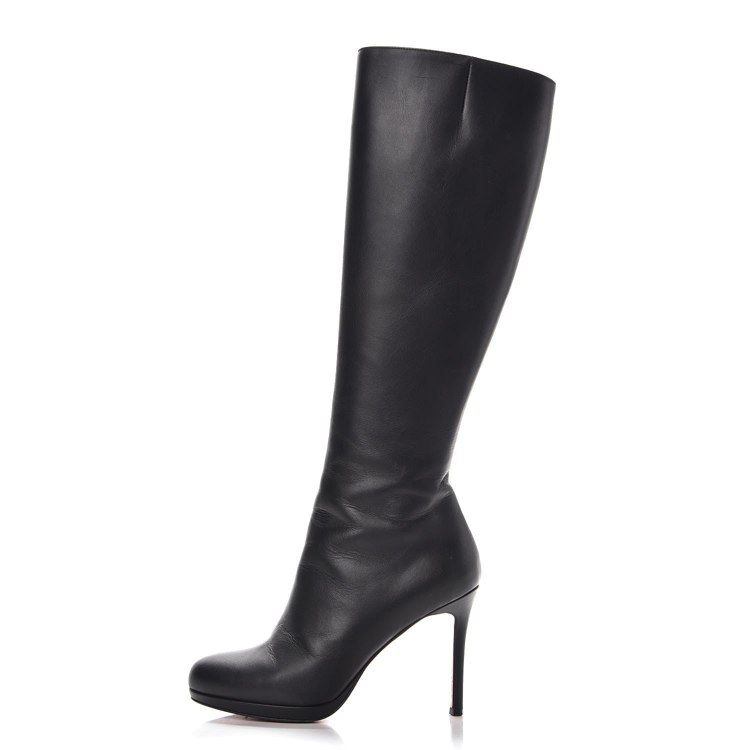 Christian Louboutin Calfskin Botalili 100 Tall Boots 37 Black 1 of 14