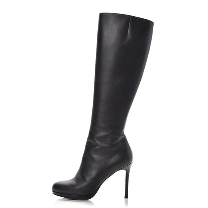 Christian Louboutin Calfskin Botalili 100 Tall Boots 37 Black 1 of 14