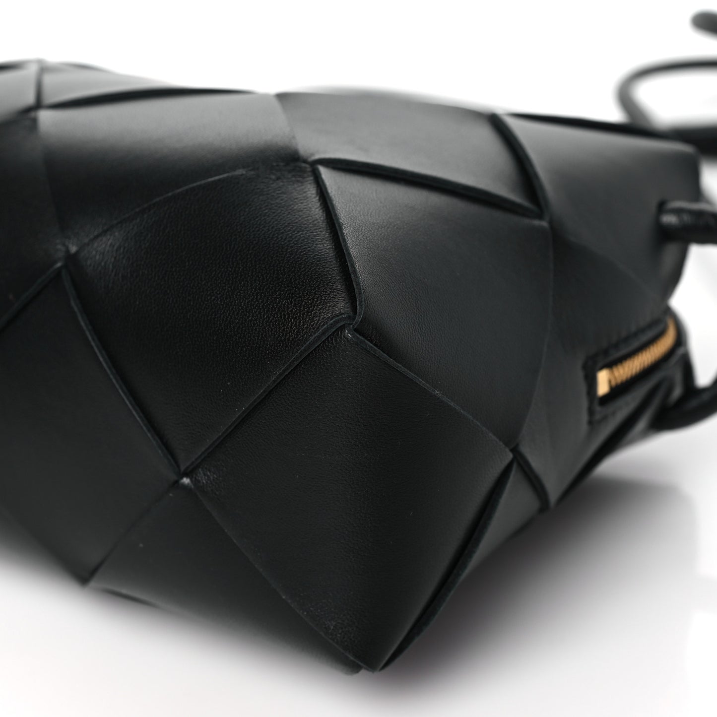 Lambskin Maxi Intrecciato Small Cassette Camera Bag Black