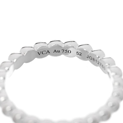 Van Cleef & Arpels 18K White Gold Medium Perlee Ring 52 6 5 of 6
