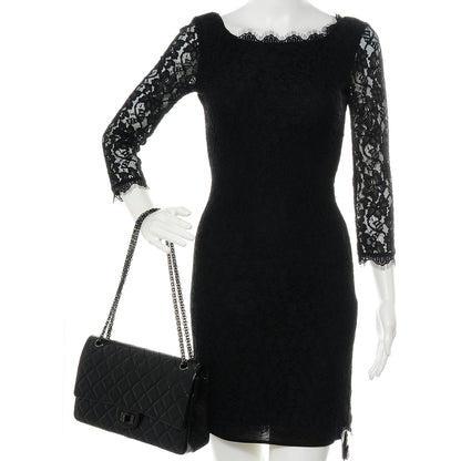 Chanel Glazed Calfskin 2.55 Reissue 226 Black Flap 2 of 10