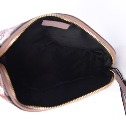 Burberry House Check Sequin Peyton Pouch Bag Pink 5 of 9