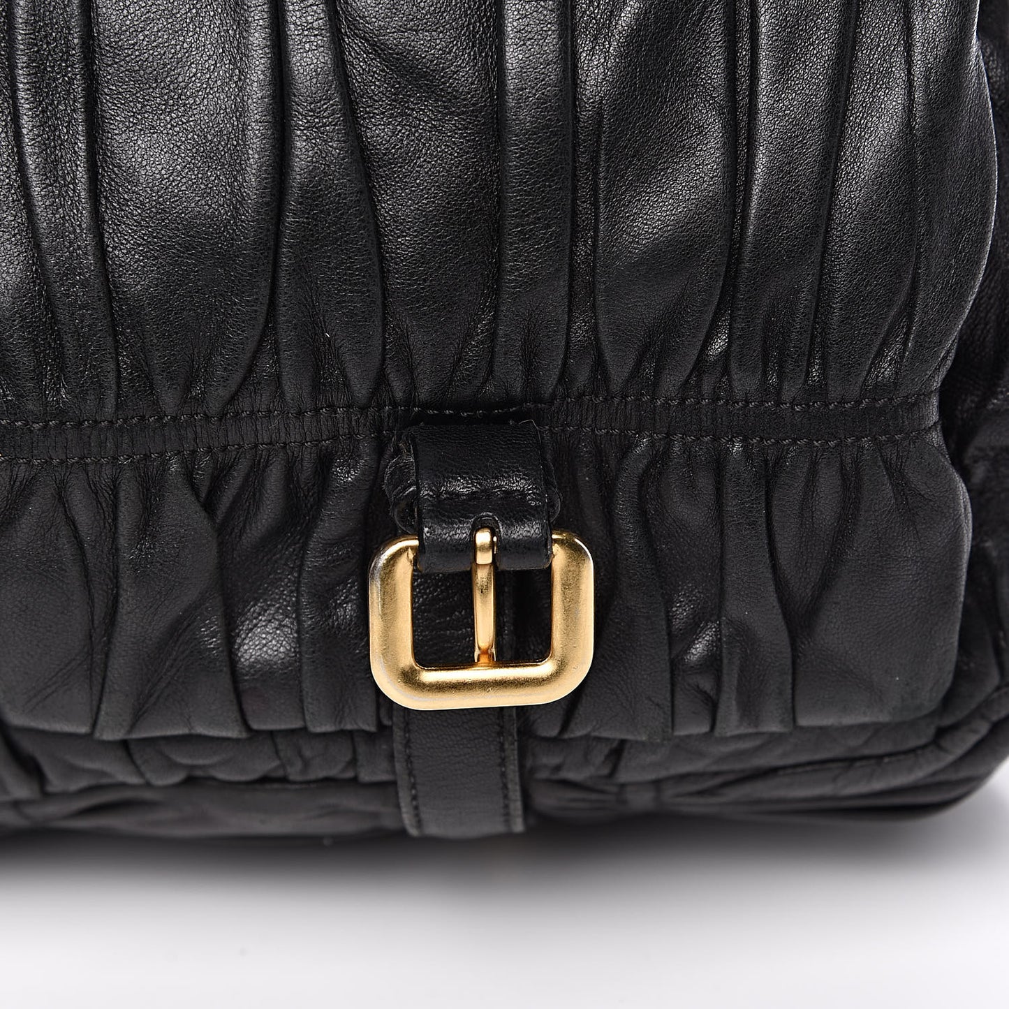 Nappa Gaufre Messenger Tote Black