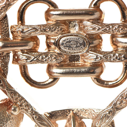 Chanel Gripoix Pearl Brooch Gold 4 of 5