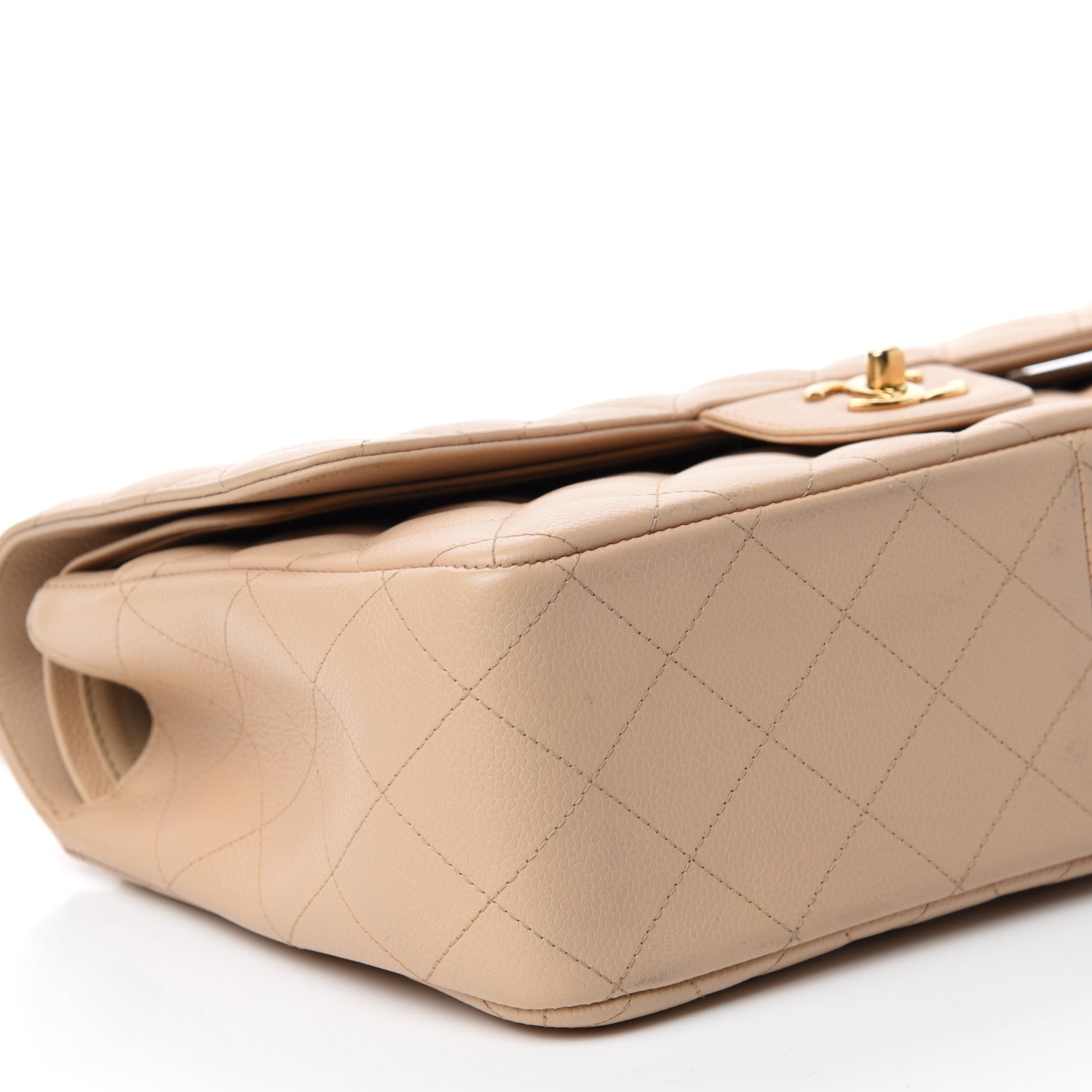 Chanel Caviar Quilted Jumbo Double Flap Beige Clair 6 of 11