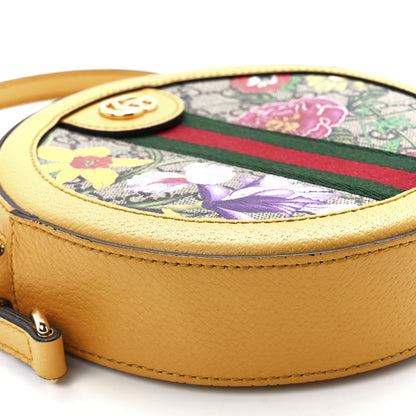 Gucci GG Supreme Monogram Flora Web Mini Ophidia Round Shoulder Bag Beige Multicolor Crop 11 of 12