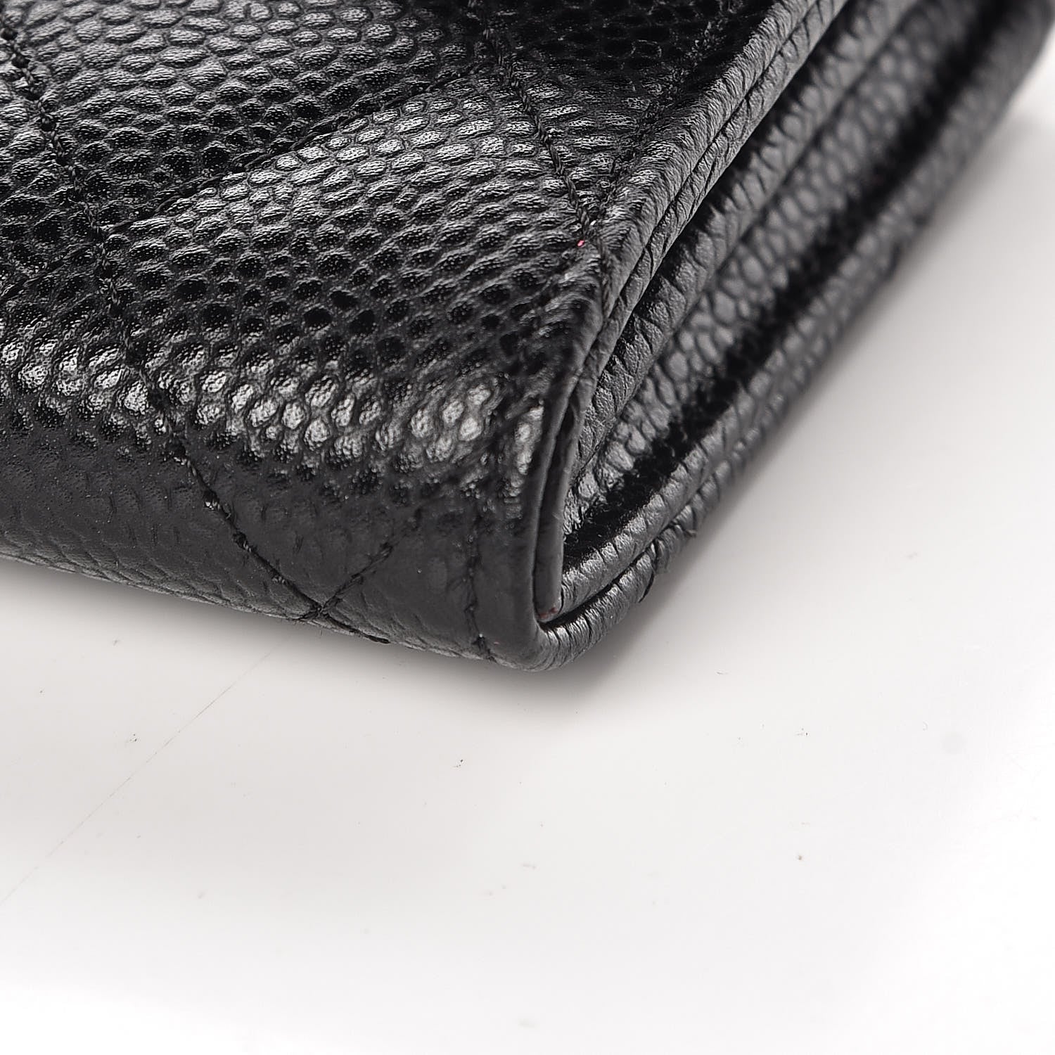 Chanel Caviar Quilted Large Gusset Flap Wallet Black 10 of 11