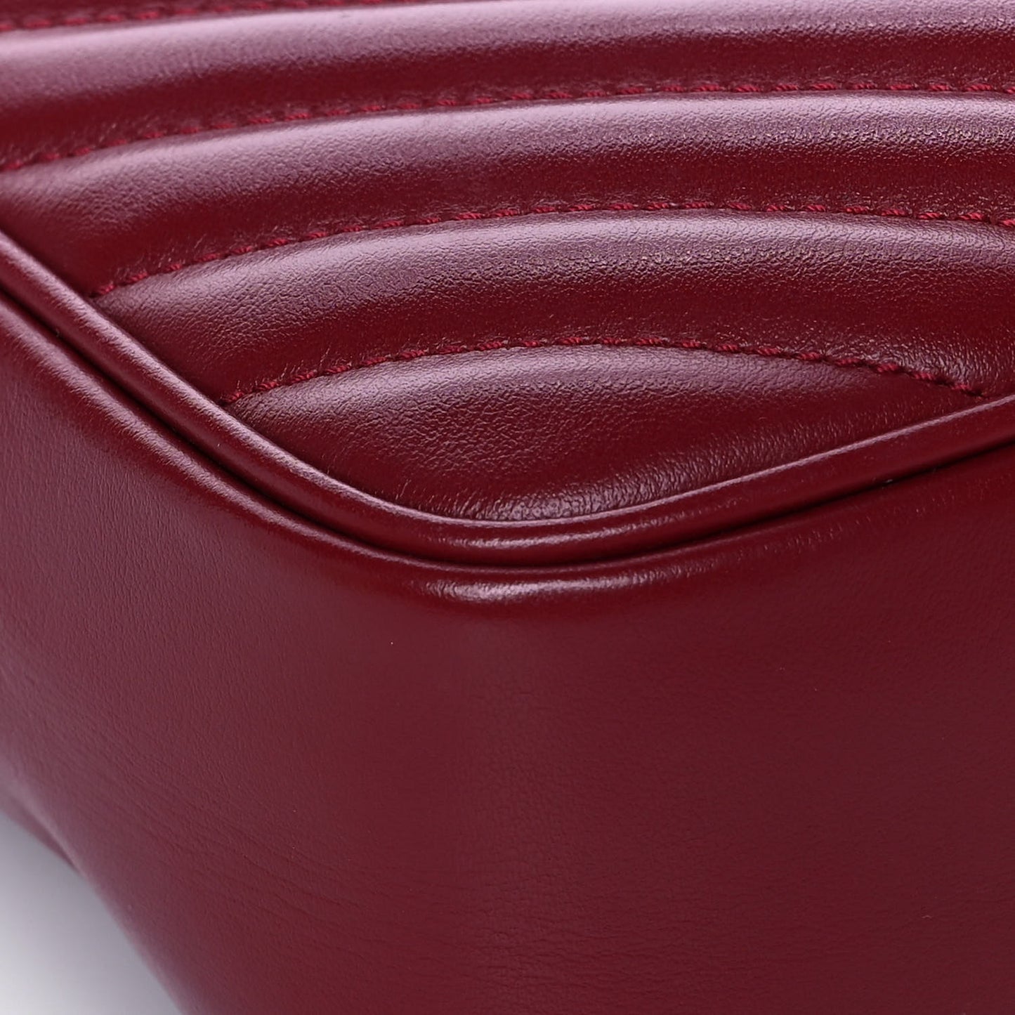 Calfskin Matelasse Monogram Lou Camera Bag Red