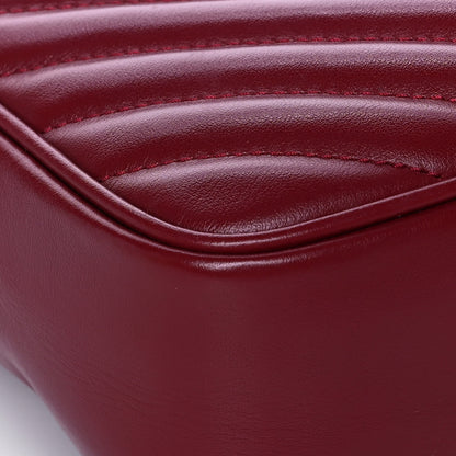 Saint Laurent Calfskin Matelasse Monogram Lou Camera Bag Red 12 of 14
