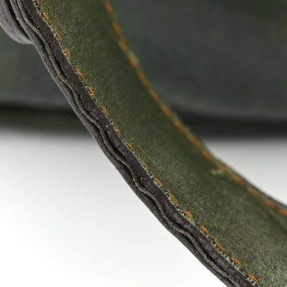 Christian Dior Calfskin Medium Gaucho Double Saddle Bag Green 13 of 19