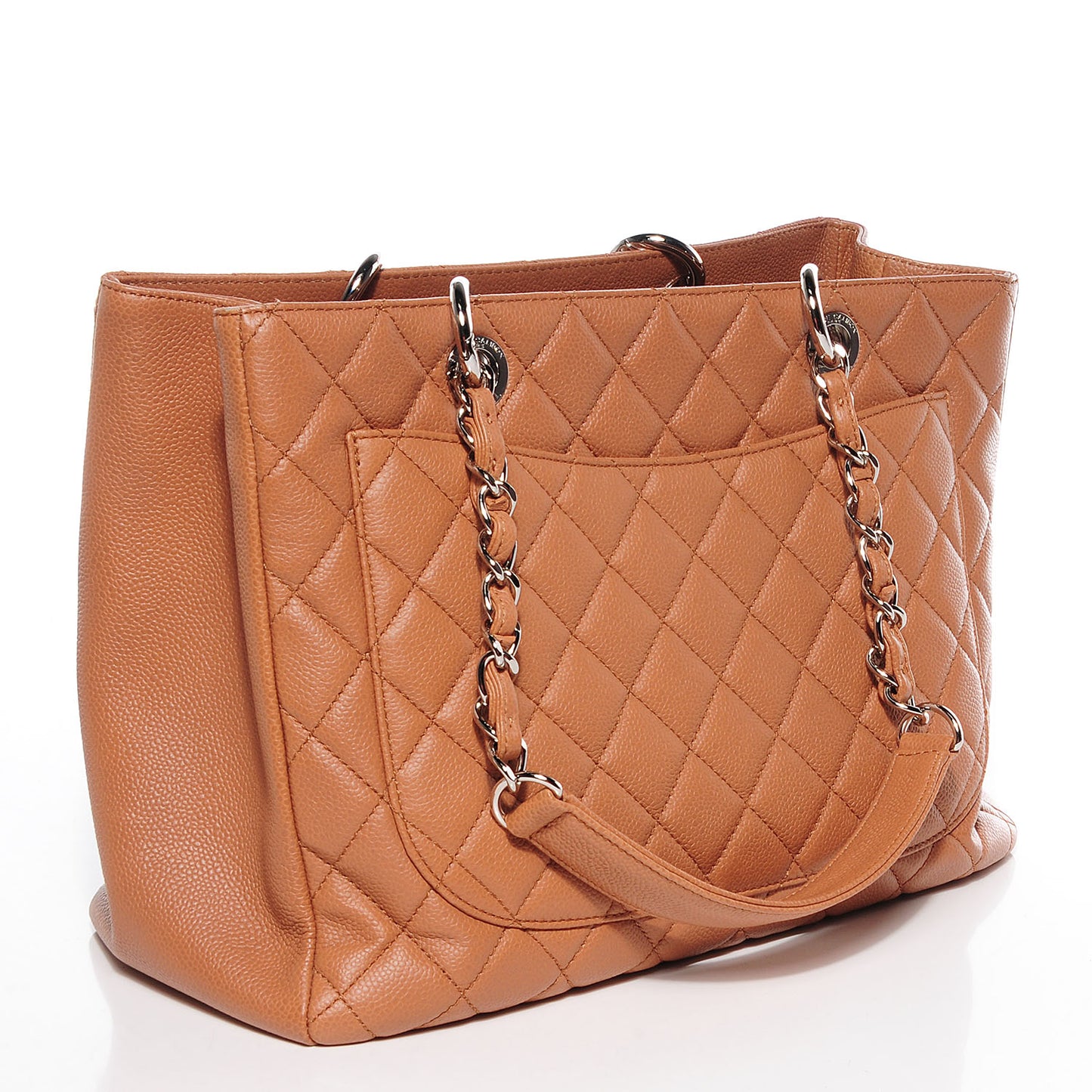 Caviar Grand Shopping Tote GST Dark Beige