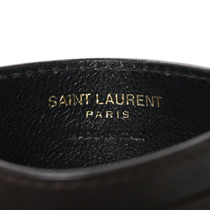 Saint Laurent Patent Calfskin Monogram Credit Card Case Spicy Chocolate 6 of 6