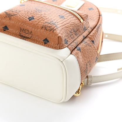 MCM Visetos X-Mini Stark Backpack Cognac White 8 of 8