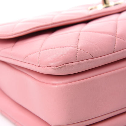 Chanel Lambskin Quilted Medium Trendy CC Flap Dual Handle Bag Pink 9 of 15