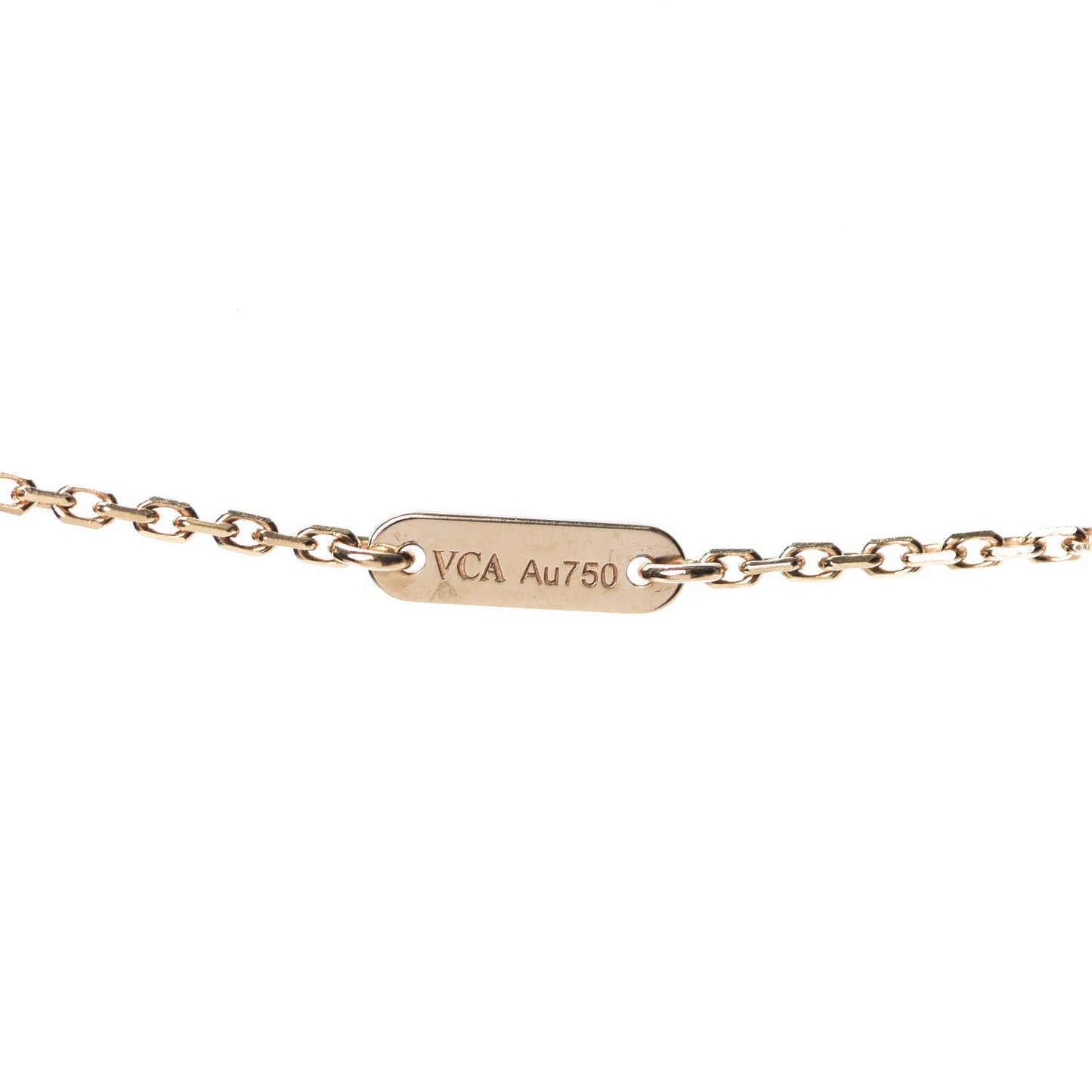 18K Yellow Gold Mother of Pearl Sweet Alhambra Butterfly Pendant Necklace
