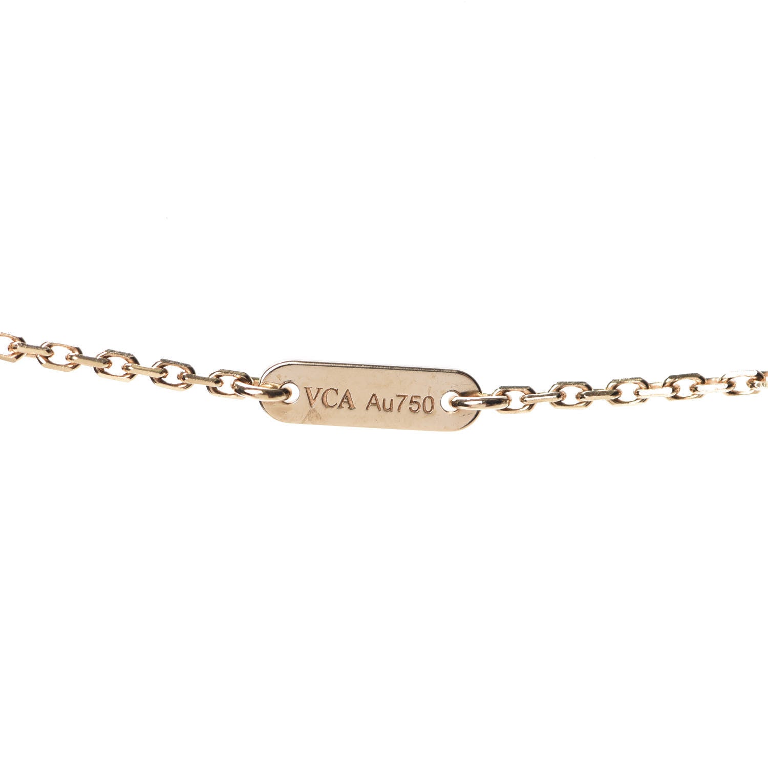 Van Cleef & Arpels 18K Yellow Gold Mother of Pearl Sweet Alhambra Butterfly Pendant Necklace 7 of 7