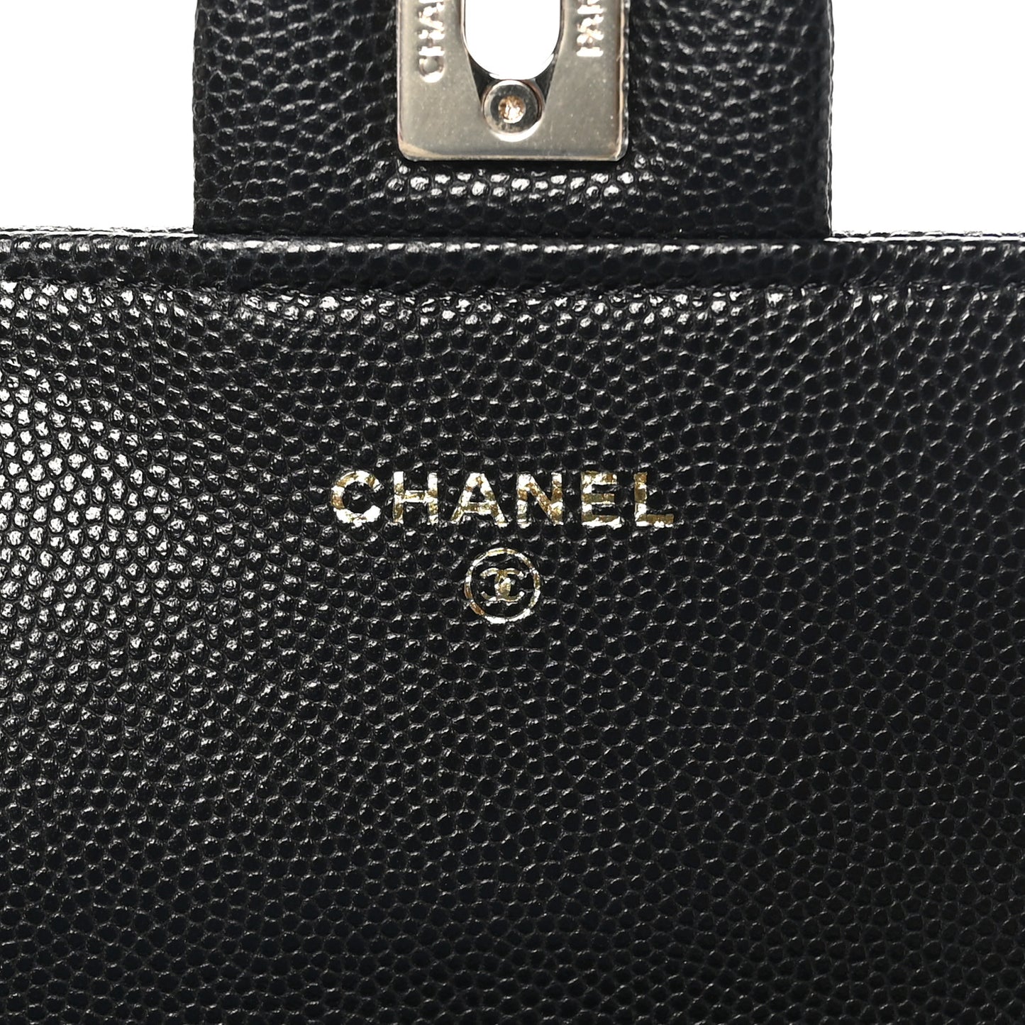 Caviar Quilted Retro Mini Twist Top Handle Clutch Flap Black