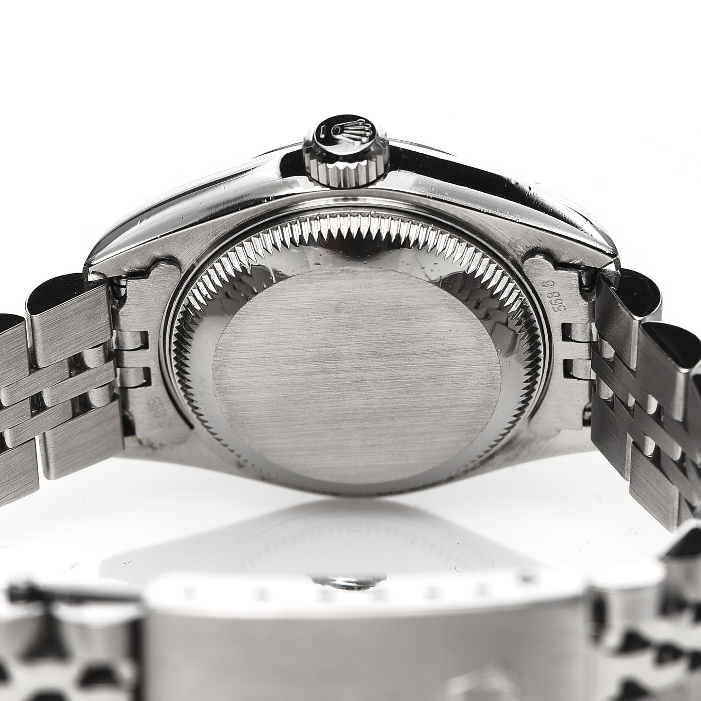 Stainless Steel 18K White Gold Diamond 26mm Oyster Perpetual Datejust Watch Silver Jubilee 79174