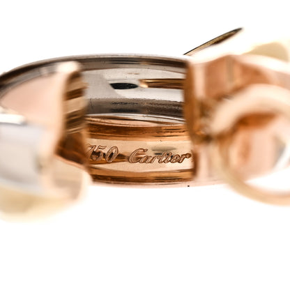 Cartier 18K Pink Yellow White Gold Trinity Clip-On Hoop Earrings 4 of 7