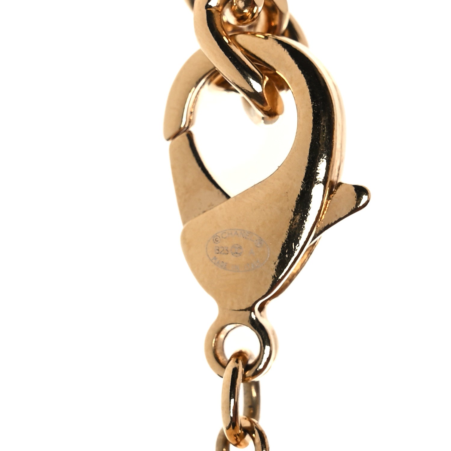 Chanel Metal Enamel CC Chain Choker Necklace Gold Black 4 of 5