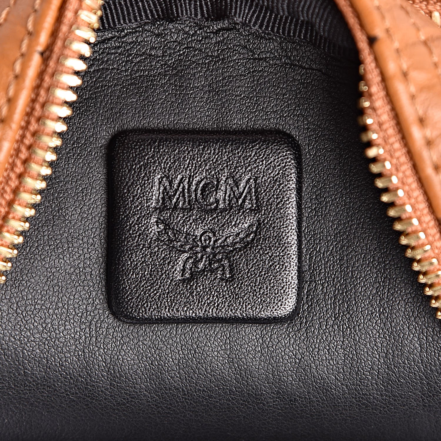 MCM Visetos Side Stud Mini Stark Backpack Cognac 6 of 11