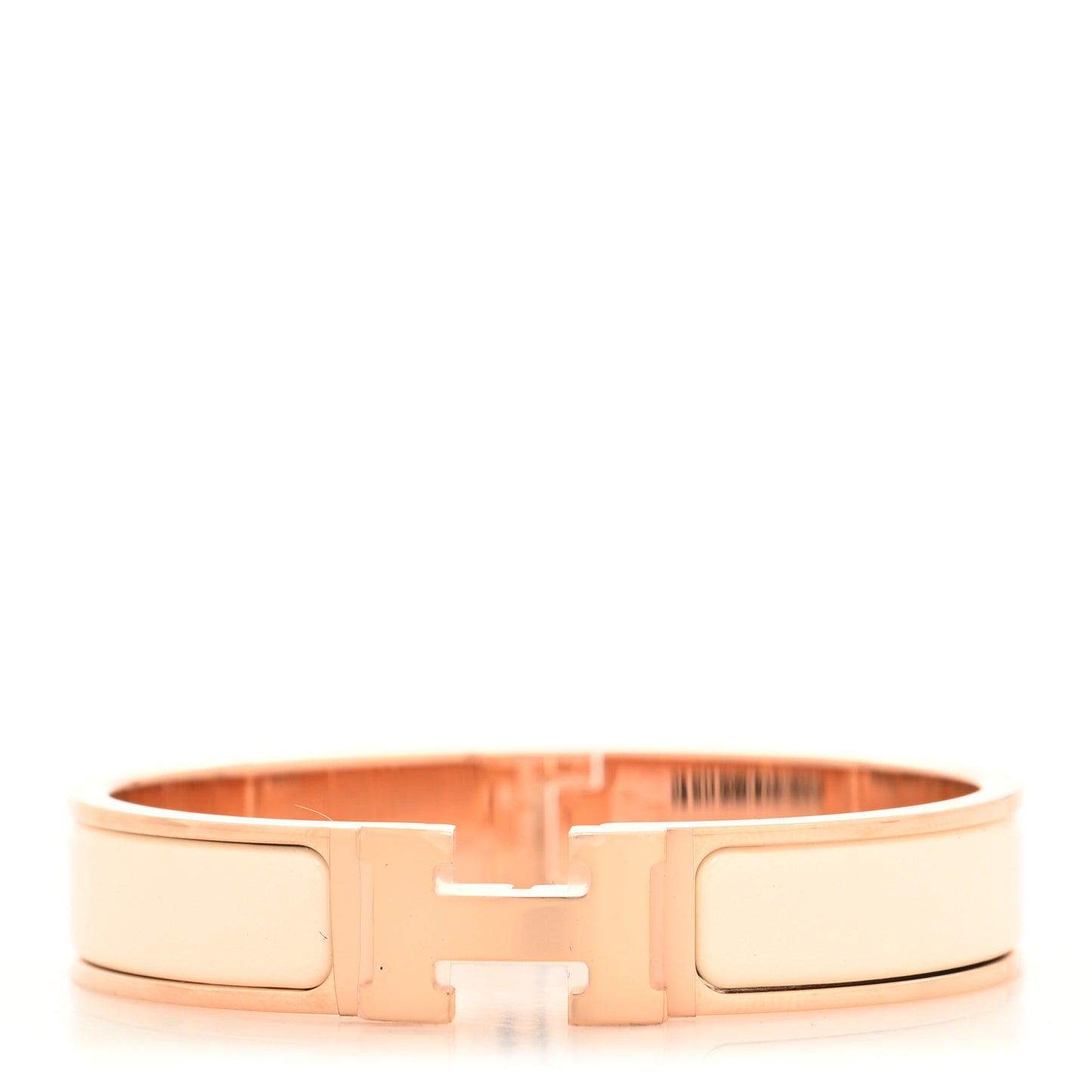 Enamel Narrow Clic Clac H Bracelet PM Creme
