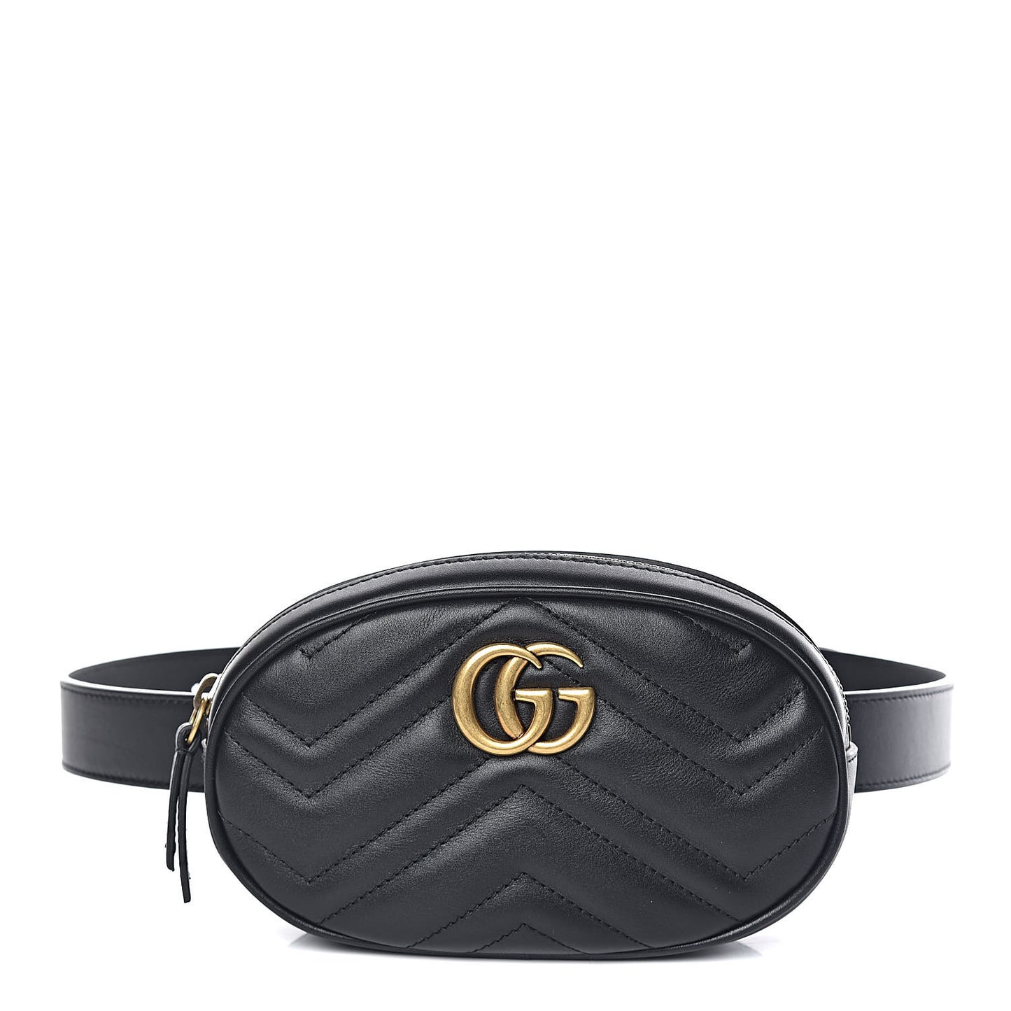 Calfskin Matelasse GG Marmont Belt Bag 85 34 Black