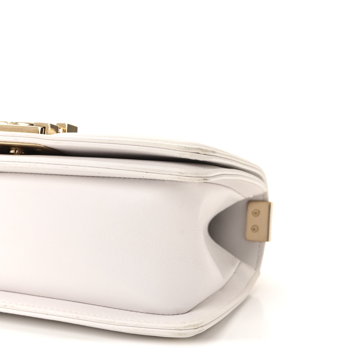 Chanel Calfskin Embroidered Small Boy Flap White 1810408