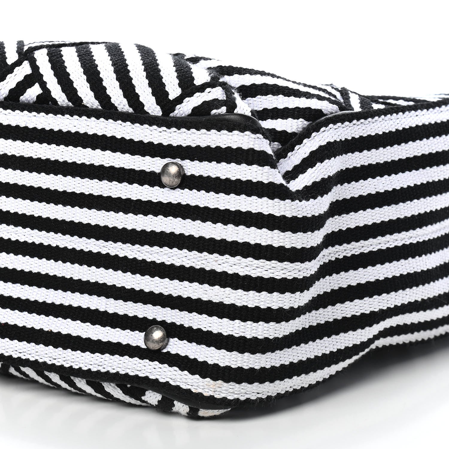 Chanel Woven Canvas Large Easy Shopping Tote Black White 8 of 8