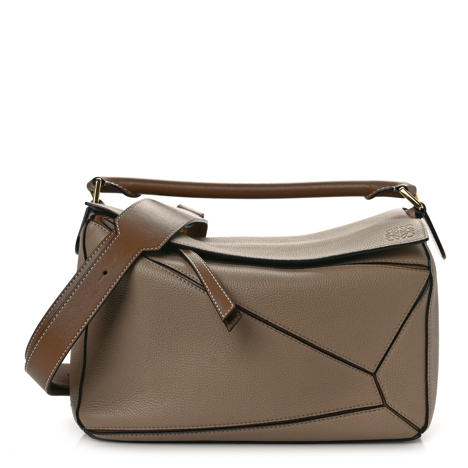 Loewe Calfskin Medium Puzzle Bag Sand Mink 2 of 9