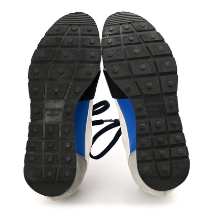 Balenciaga Mesh Neoprene Calfskin Suede Womens Race Runner Sneakers 37 Bleu Saphir White Black 6 of 10
