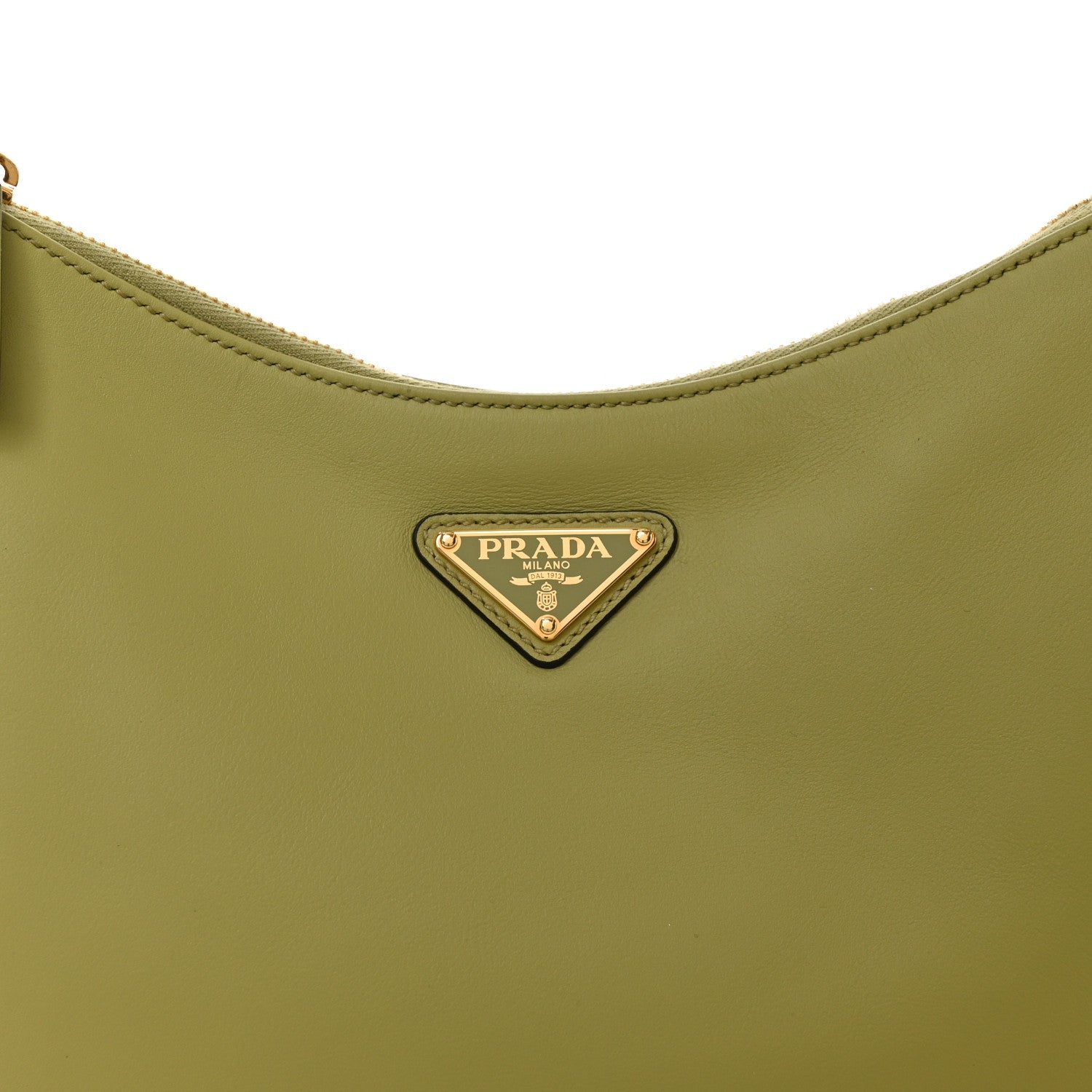 Prada Soft Calfskin Medium Aimee Shoulder Bag Pistachio 7 of 9