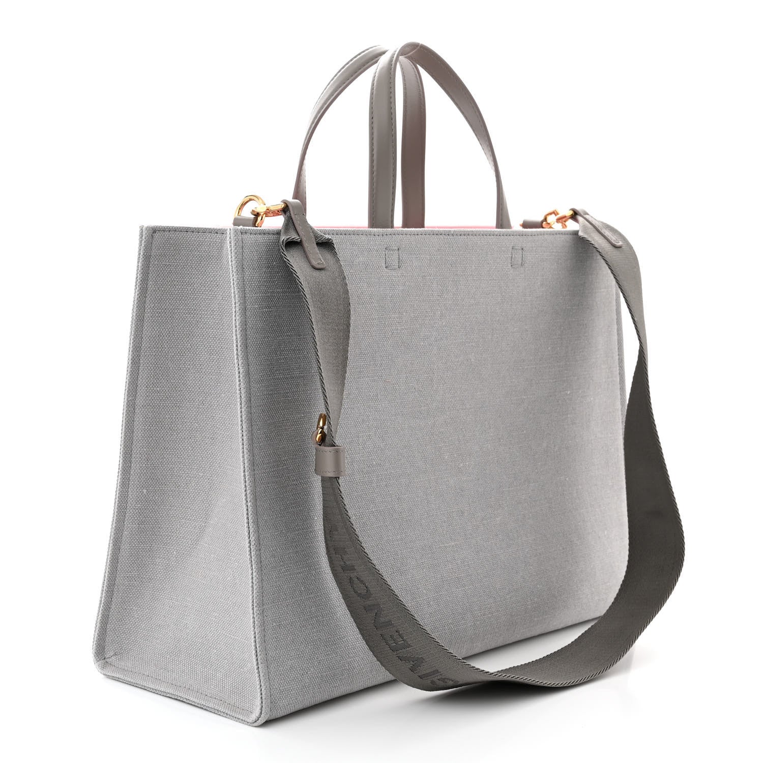 Givenchy Canvas Embroidered Medium G-Tote Grey Pink 3 of 10