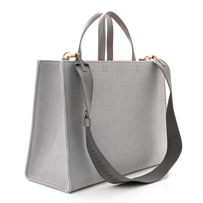 Givenchy Canvas Embroidered Medium G-Tote Grey Pink 3 of 10