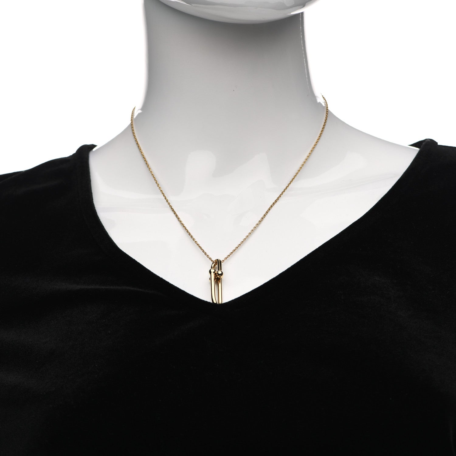Tiffany 18K Yellow Gold HardWear Link Pendant Necklace 2 of 7
